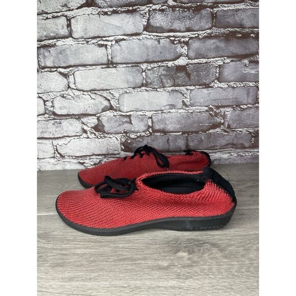Arcopedico Lightweight Red Knit Lace Up Comfort Sneakers Women’s Sz 43EU/12M US - Picture 10 of 16